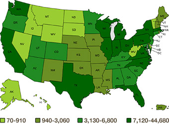 7 Ways To Make More Money As A Mechanical Engineer Asme - employment of mechanical engineers by state may 2017 image u s bureau of labor statistics